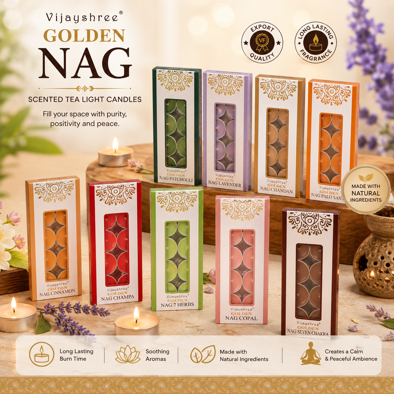 Vijayshree Golden candle collection