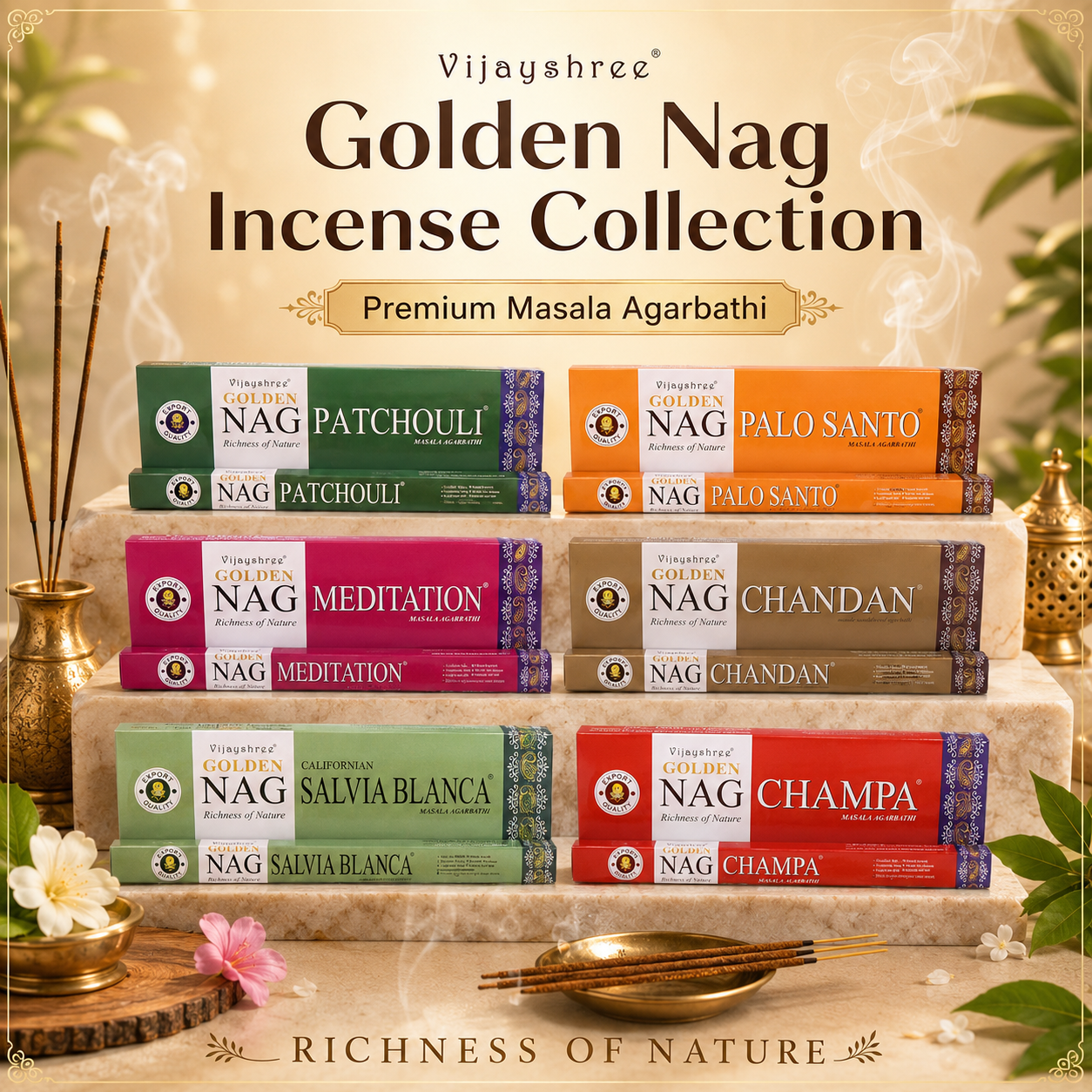 Vijayshree Golden Tall Hexa collection